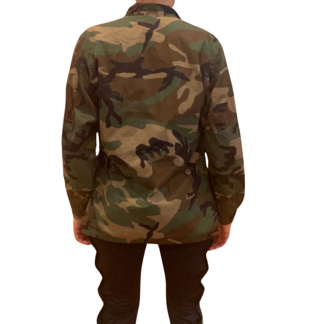 Vintage Camo Jacket - Cool Streetwear Fashion, Gender-Neutral Army Style, Size Medium